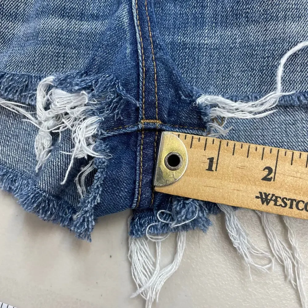 Madewell distressed denim short shorts women's size 28